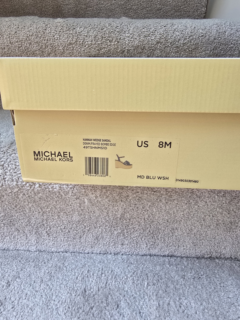 Michael Kors Denim Blue Espadrille Wedge Sandals - Picture 7 of 7